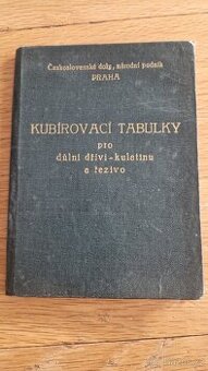 Kubírovací tabulky důlní odhaduji 60.leta