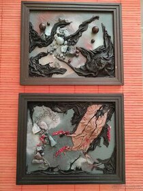 Prodám 2 obrázky z kůže