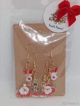 Náušnice s vánočním motivem 4 páry