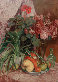 Zátiší Art Deco olej