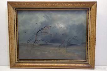 V.F.Hauk - Před Bouří - aukční obraz 