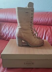 Dámské zimní kožené boty