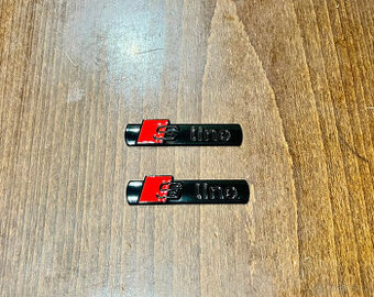 3D SAMOLEPKY AUDI S-LINE - HLINÍK (2 KUSY)