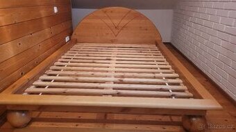 Postel masiv borovice 160 x 200 cm + matrace