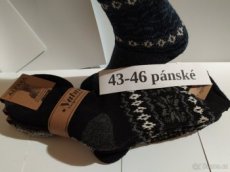 Pánské ponožky pletené z alpaky 3 páry 43-46 - 1