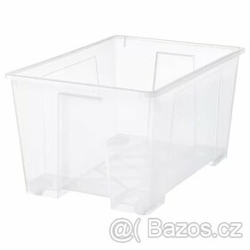 Plastová průhledná krabice 78x56x43 cm - 130 l