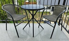 balkonový(zahradní) set (1x stůl,2x židle)