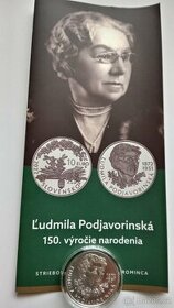 10 Eur 2022 Ľudmila Podjavorinská s certifikátem