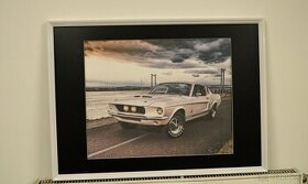 Ford Mustang - zarámovaný obraz