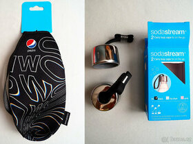 SodaStream 2x víčko s poutkem, neoprenový obal Pepsi  •NOVÉ•