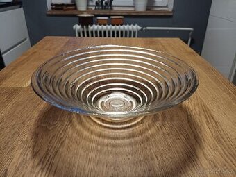 ART DECO DESIGNOVÁ SKLENĚNÁ MÍSA