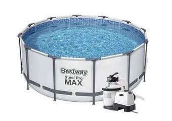 Bazén Bestway Steel Pro Max 3,66×1,22 Filtrace Vysavač Schůd