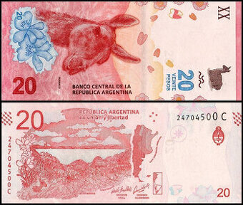 Argentina - 20 Pesos bankovka, 2017, UNC