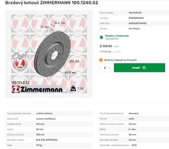 Nové brzdové kotouče 5x100 a 5x112mm Audi, VW, Škoda, Seat