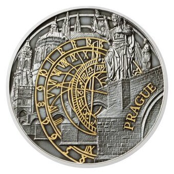 Stříbrná mince Cesta kolem světa - Praha stand