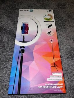 CONNECT IT kruhové 12" RGB LED světlo + stativ 2,1m