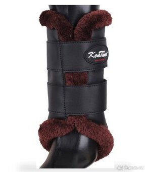 Kožené drezurní chrániče Kentaur s beránkem