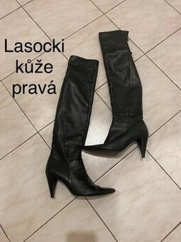 Lasocki prava kuze cerne vysoke kozacky zip 39
