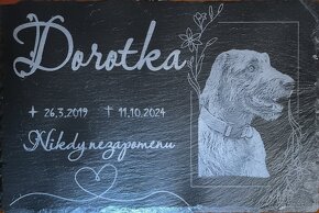 Náhrobní a pamětní desky z břidlice s fotkou vašich miláčku