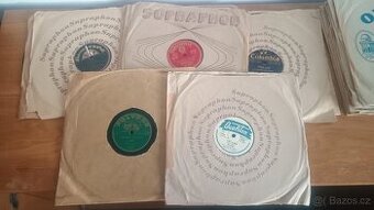 Šelakové gramofonové desky cca 500ks