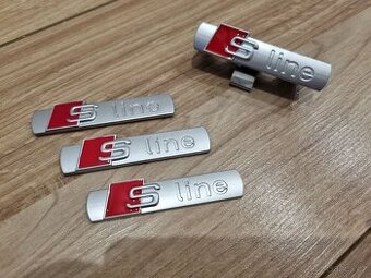 AUDI Sline napisy znak loga S line strieborne