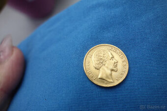 zlatá mince LUDVÍK II 10 MAREK 1875