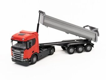 Dětský kamion SCANIA R500 Next Gen červes vyklápěcím návěsem