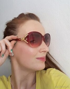 Nové dámské sluneční brýle fialovo růžové plastové nové