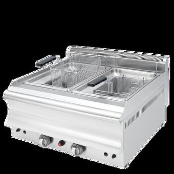 Dvojitá plynová fritéza VISVARDIS 15 + 15 L, 18 kW