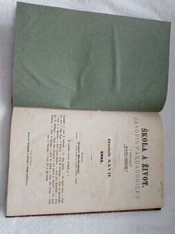 Škola a život, časopis pedagogický ročník 1881