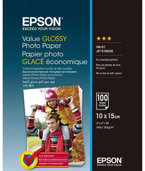 EPSON Value Glossy Photo Paper 10x15cm 100 listů