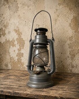Petrolejová lucerna MEVA 864 – původní stav, vintage