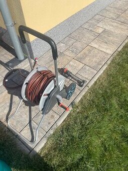 Gardena vozík na hadici + 50m hadice + zavlažovač