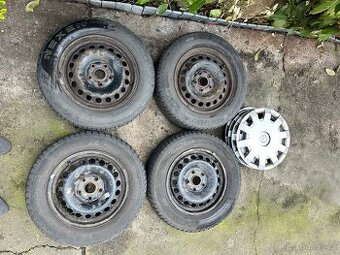 Plechové disky 6x15 et38, 5x112, zimní 195/65 R15 VW, Škoda