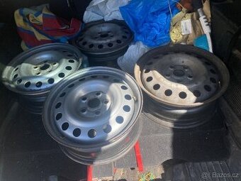 Plechové disky 16” 5x112 Sharan a letní pneu 215/55/R16