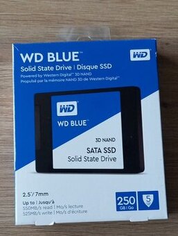 NOVÝ SSD disk WD Blue 250GB (SATA, 550MB/s) – nepoužitý