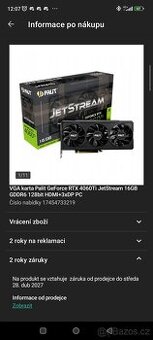 Nvidia Rtx 4060ti / 4060 ti 16GB Pálit Jetforce
