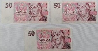 50korun českých 1997 D, C, E, oběh - 1