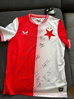 Nový originál dres Slavia Praha 2025/2026 s podpisy