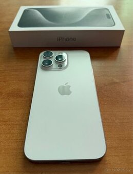 Apple iPhone 15 Pro Max 256 GB – White Titanium – záruka