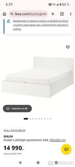 IKEA MALM postel 180x200