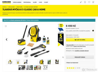 Tlaková myčka K5 Classic Car & Home