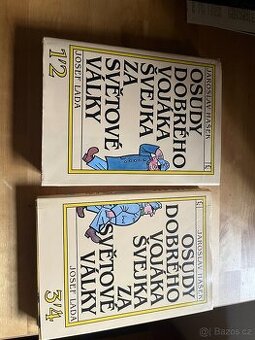 Dvě knihy Osudy dobrého vojáka Švejka za světové války
