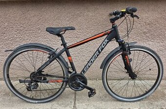 Krosové jízdní kolo Leader Fox AWAY 28 (21") černá mat/oran