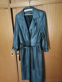 Prodám dámský dlouhý kožený kabát č.44