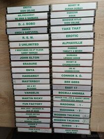 96x MC kazeta (audio kazety) - velká sbírka HUDBY