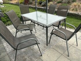 Zahradní nábytek – stůl a 6 židlí, stůl a židle na zahradu