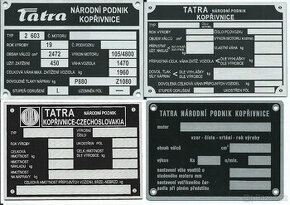Štítky na Tatra, Praga, Avia - 1