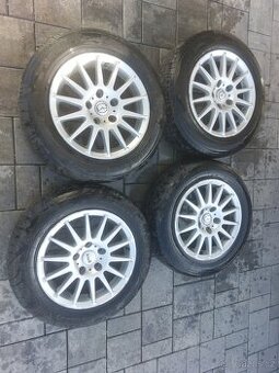 Alu disky R15, 5x114.3, + letni pneu