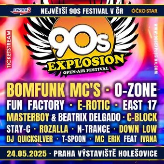 90s explosion open-air festival Praha 2025